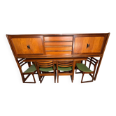 Mid Century Vintage Teak Dining Room Set by Elliotts of Newbury Circa 1960