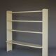 A Dutch wooden 1940s shelving unit in Modernist style