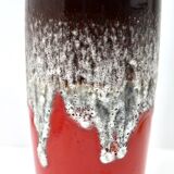 Red floor vase fat lava W-Germany '