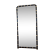 Bamboo mirror XX th lacquered black and gold