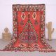 Red Vintage Moroccan rug 186 x 362 cm - Berber Wool Rug - Handmade Rug Boho