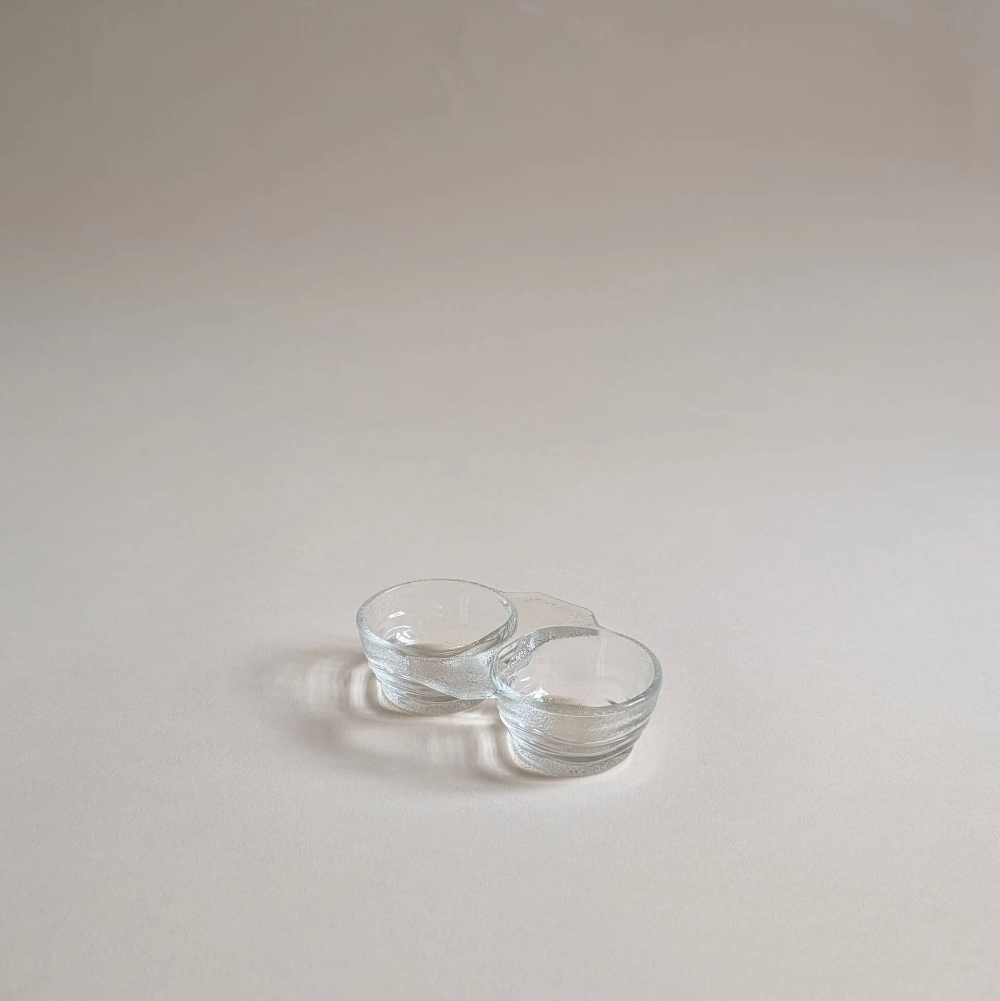 Pair of glass salt and pepper shakers
