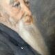 Oil on canvas Portrait of an old man in a beret