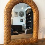 Braided rattan mirror 40 x 52 cm