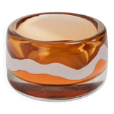 Coupe en verre vintage Skrdlovice par Jaroslav Svoboda - design orange audacieux, République tchèque, années 1970 - cendrier ou coupe en verre, décoration de table, idée cadeau