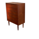 Vintage Scandinavian high chest of drawers in teak "Rigmor"