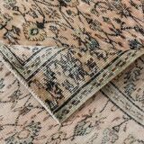 Light Blush Pink All-over Floral Vintage Rug, 188x276Cm