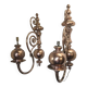 19th century copper wall lights (large models)