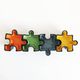 Set of ceramic puzzle pocket trays. Italy, 1980s.