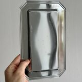 Small rectangular vintage tray made of lightweight metal