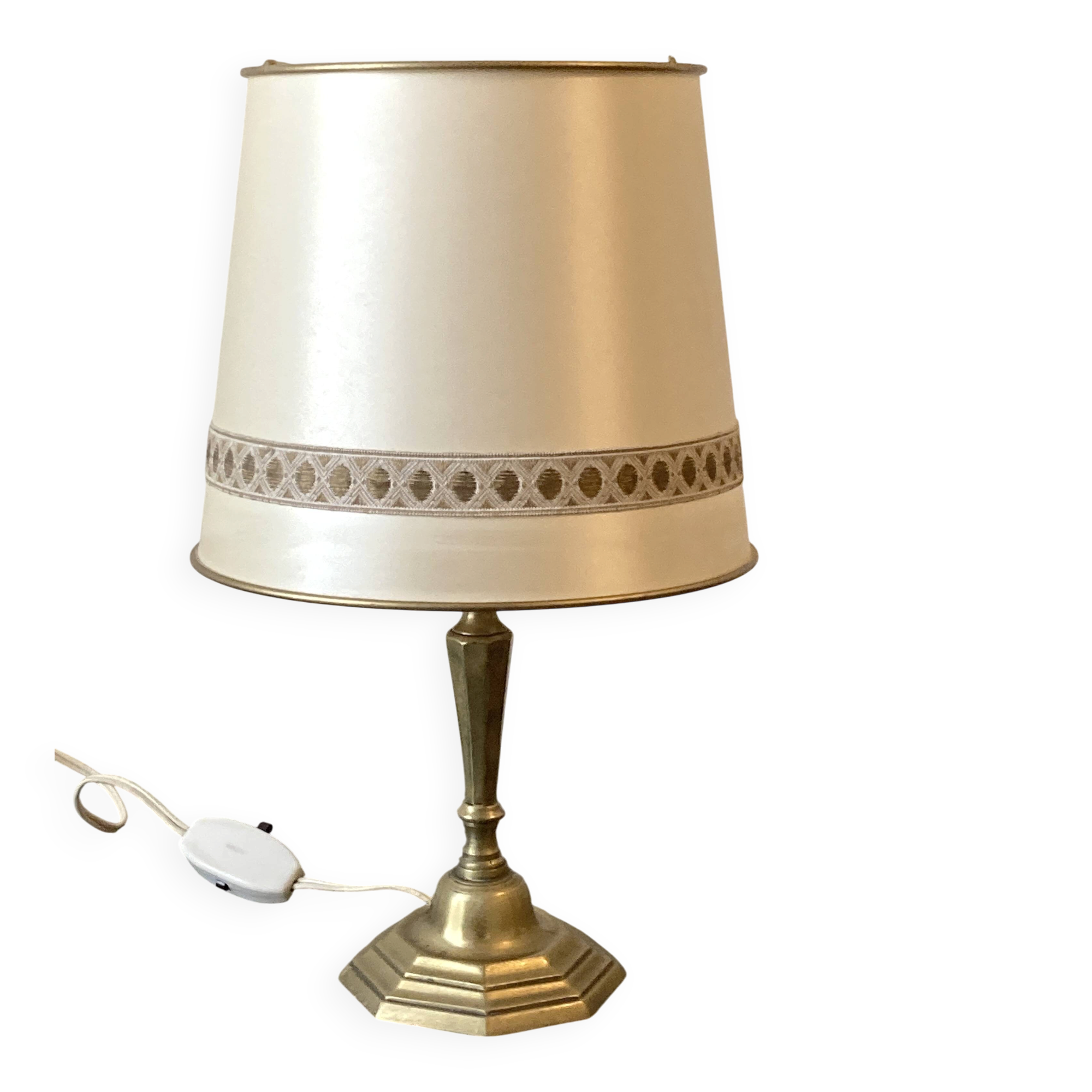 Vintage brass table lamp – 1950s