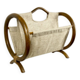 Porte-revues en bambous et toile de jute