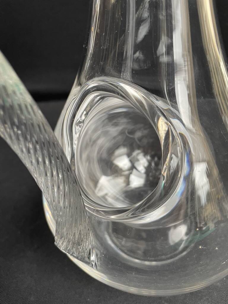 Orangeade pitcher with ice bag – Plain crystal – 19th century