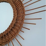 Rattan sun mirror