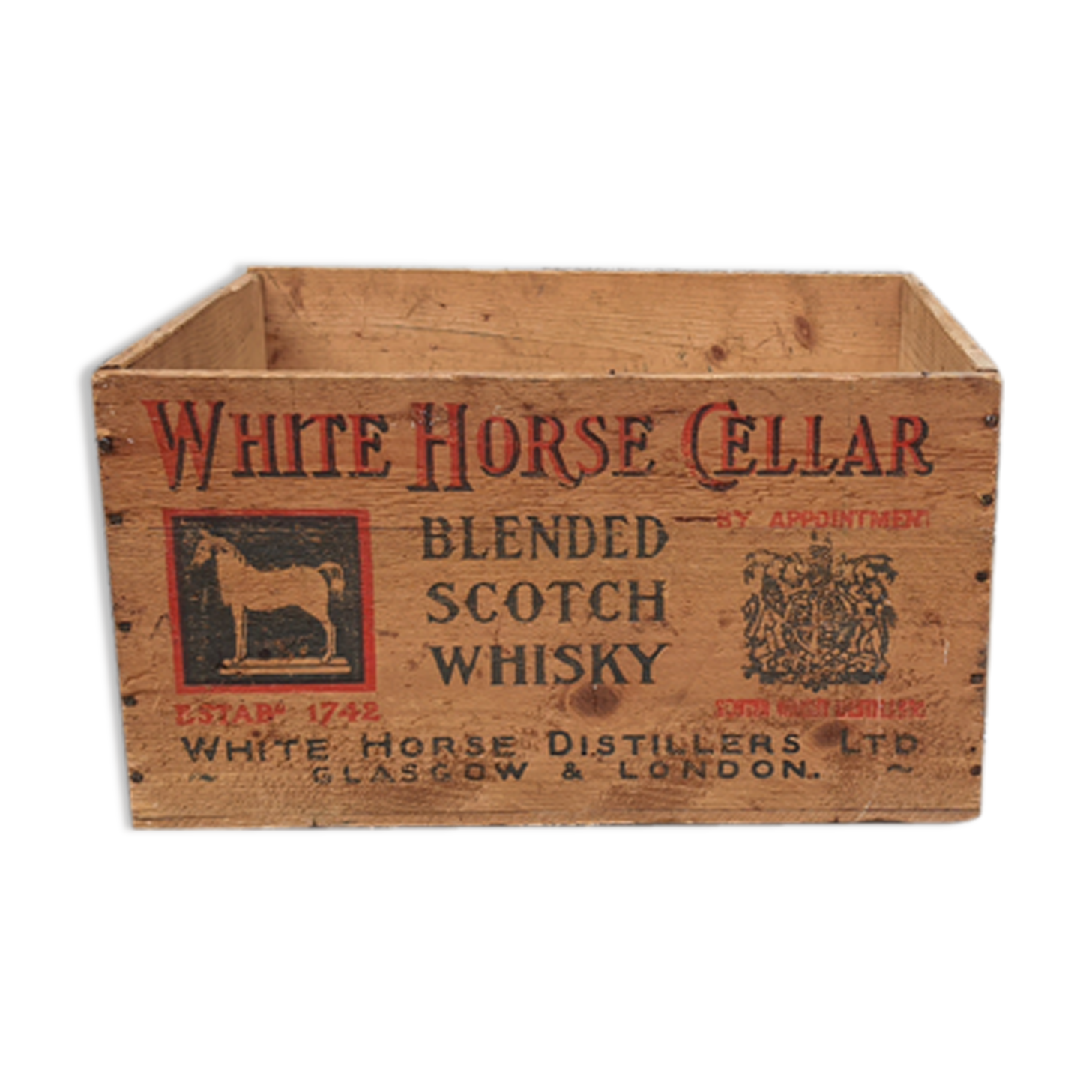 Caisse de whisky en bois vintage
