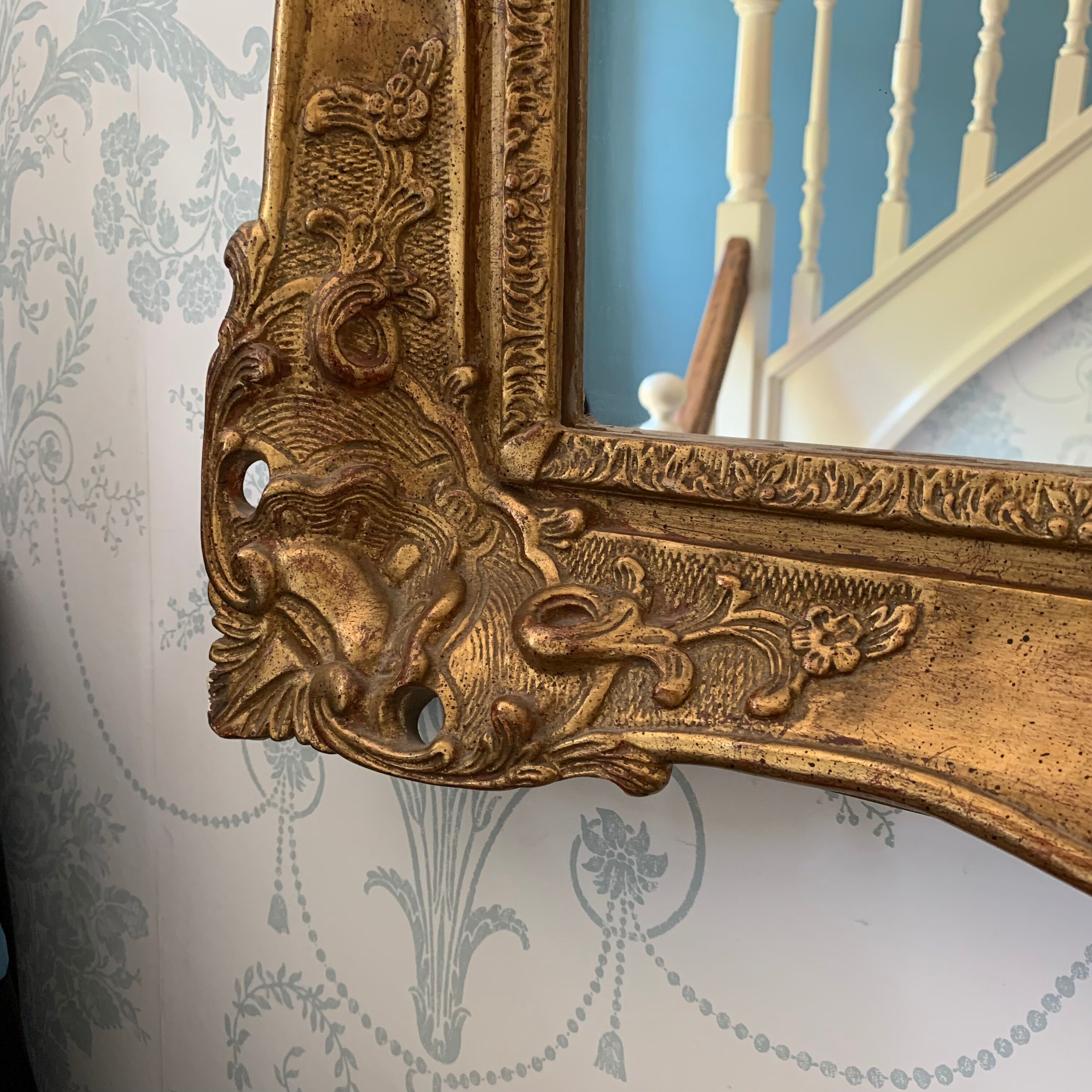 Trumeau gilded wood 116x94