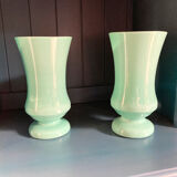 Set of Art-Deco opaline vases