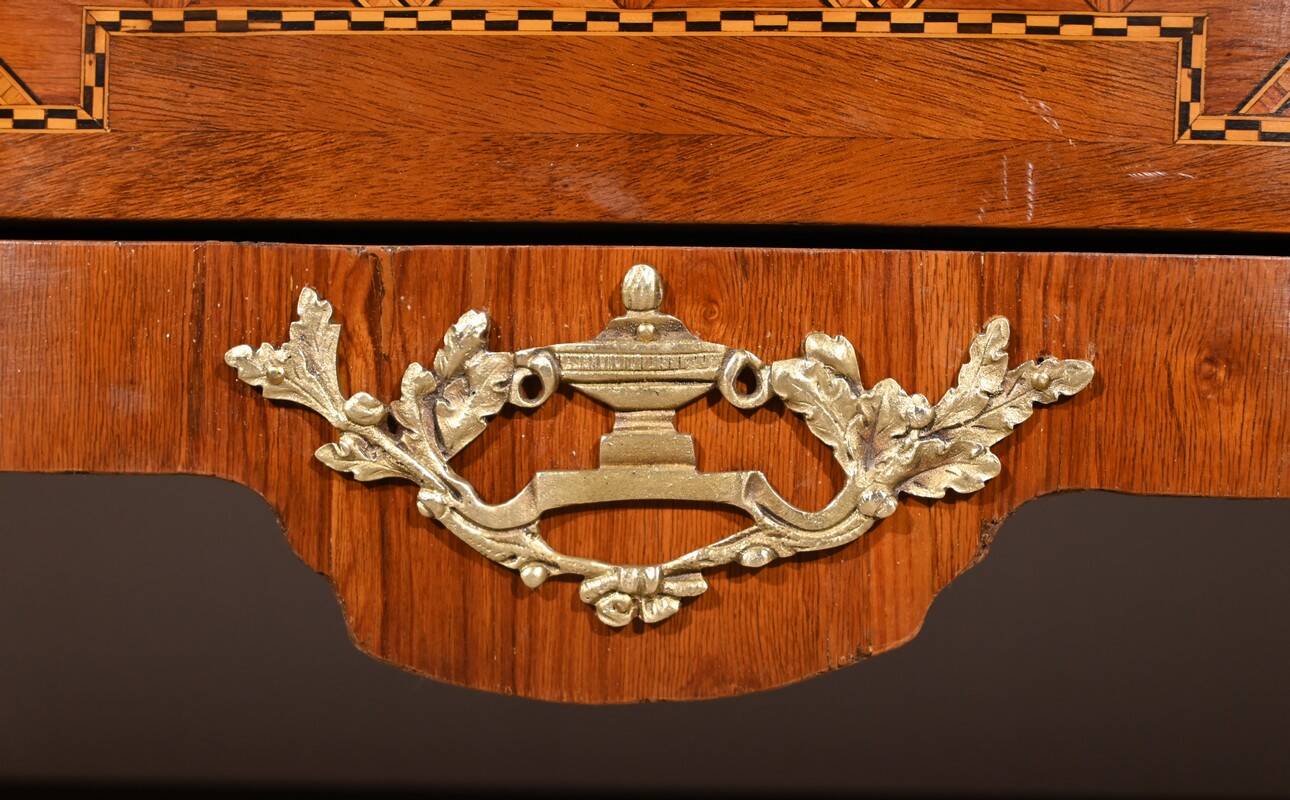 Rosewood and Mahogany chest of drawers, Louis XV / Louis XVI Transition style – Late 19th century