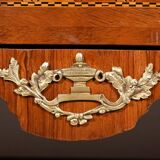 Rosewood and Mahogany chest of drawers, Louis XV / Louis XVI Transition style – Late 19th century