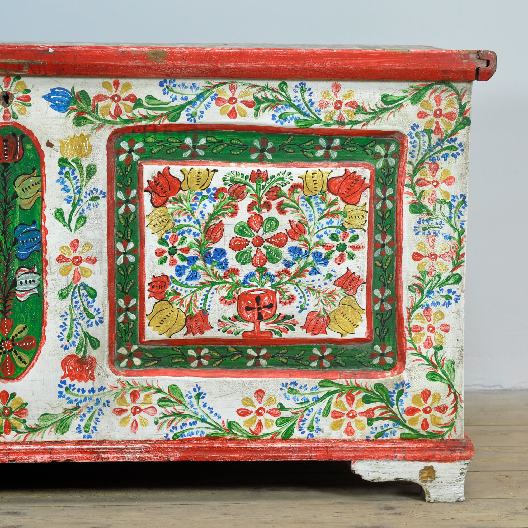 Folk art bridal chest, dated 1948