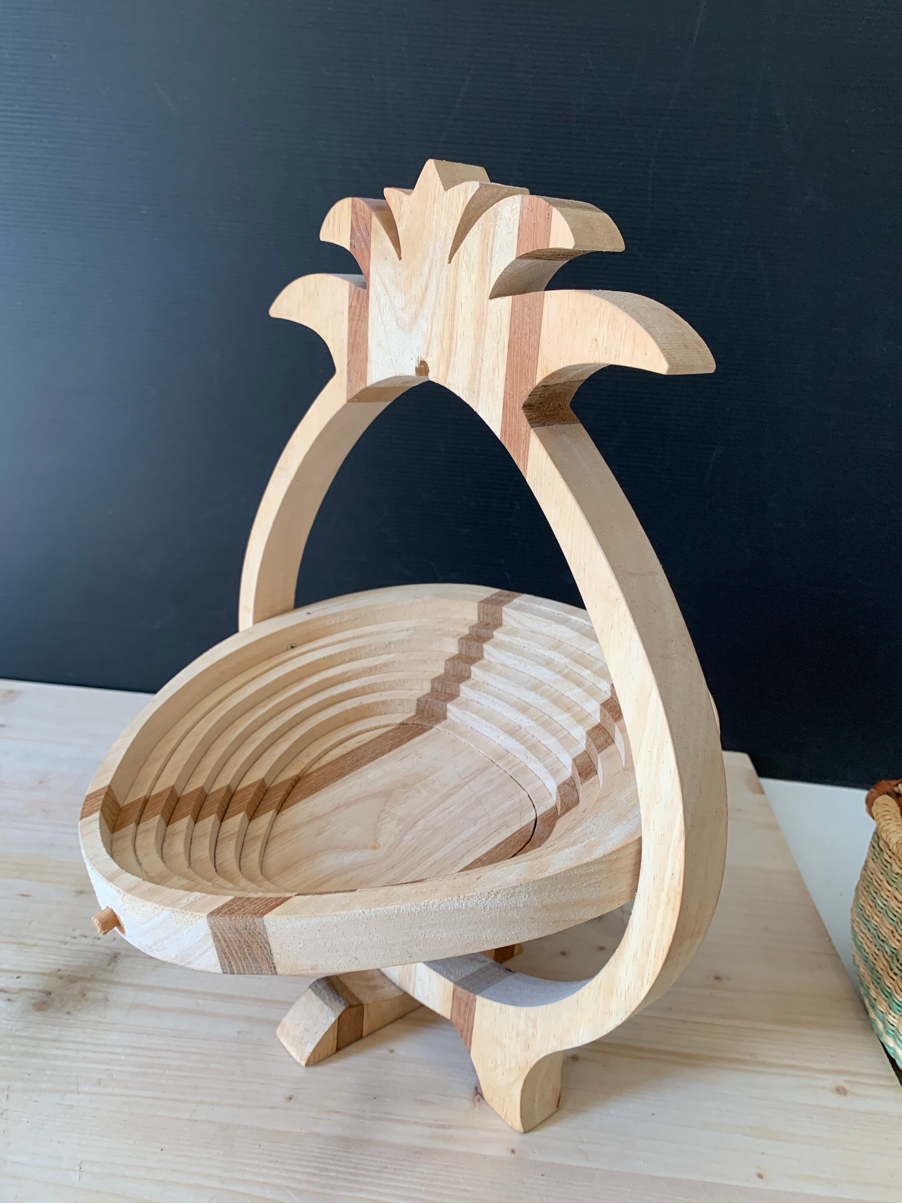 Wooden fruit cutting