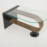Curved wooden coffee table, 1960-70