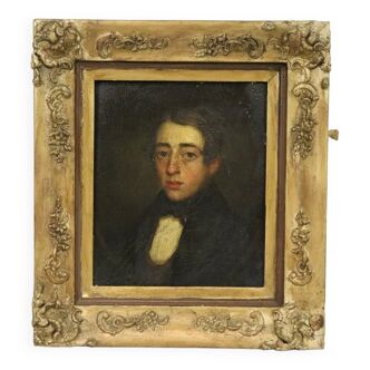 Peinture Portrait d'un jeune homme du XIXe siècle