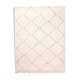 Carpet berbere beni ouarain ecru with black diamonds 206 x 160 cm