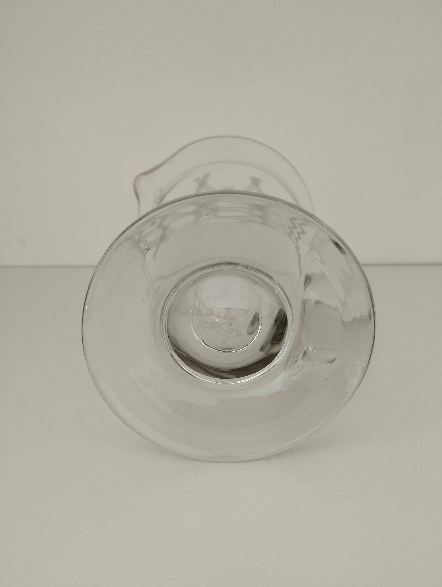 Elegant jug - carafe from the Manufacture Royale in Bayel crystals - 1950 - Midcentury - Vintage