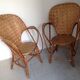 Pair of chestnut armchairs, Dordogne, 60s. Good condition