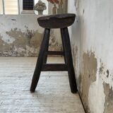 Brutalist solid wood console