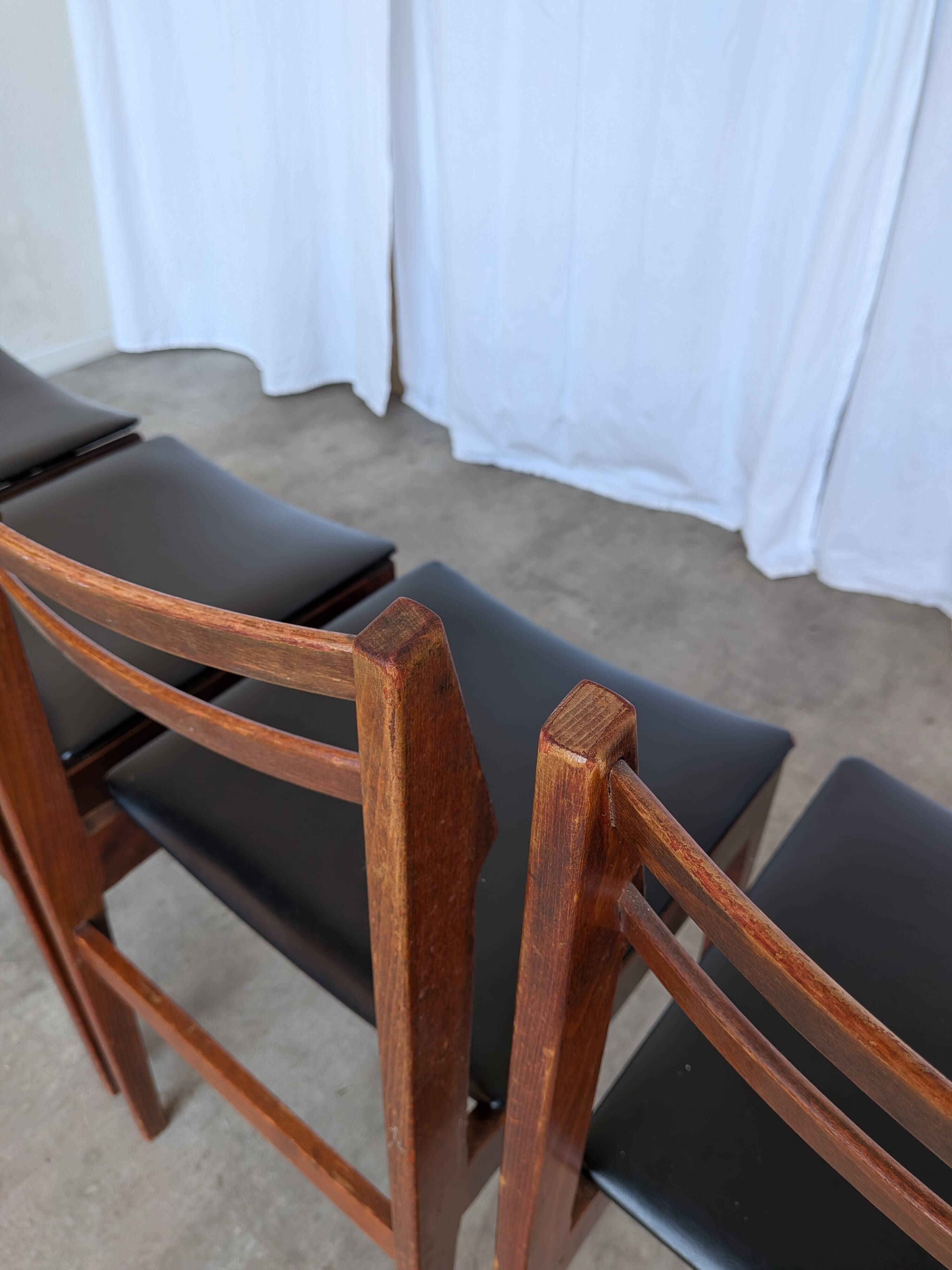 Chaises de salle à manger vintage stol kamnik : années 1970, style scandinave moderne, ensemble de 4