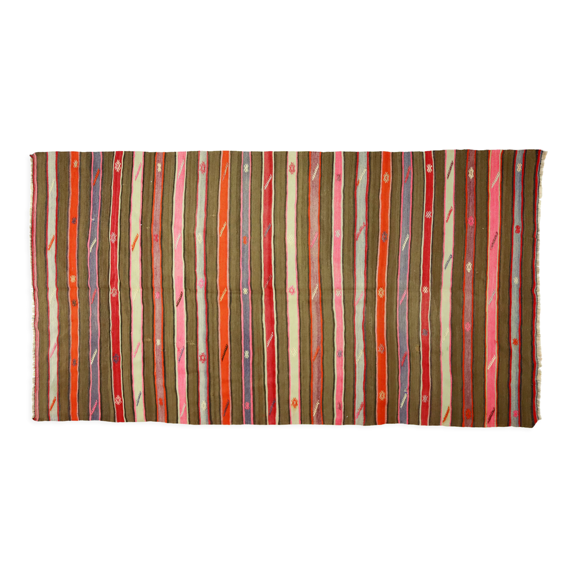 Anatolian handmade kilim rug 287 cm x 158 cm