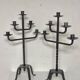 Pair of large iron candlesticks 1950