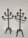 Paire de grands chandeliers fer 1950