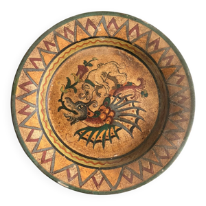 Plat Mural Terre Cuite - chien