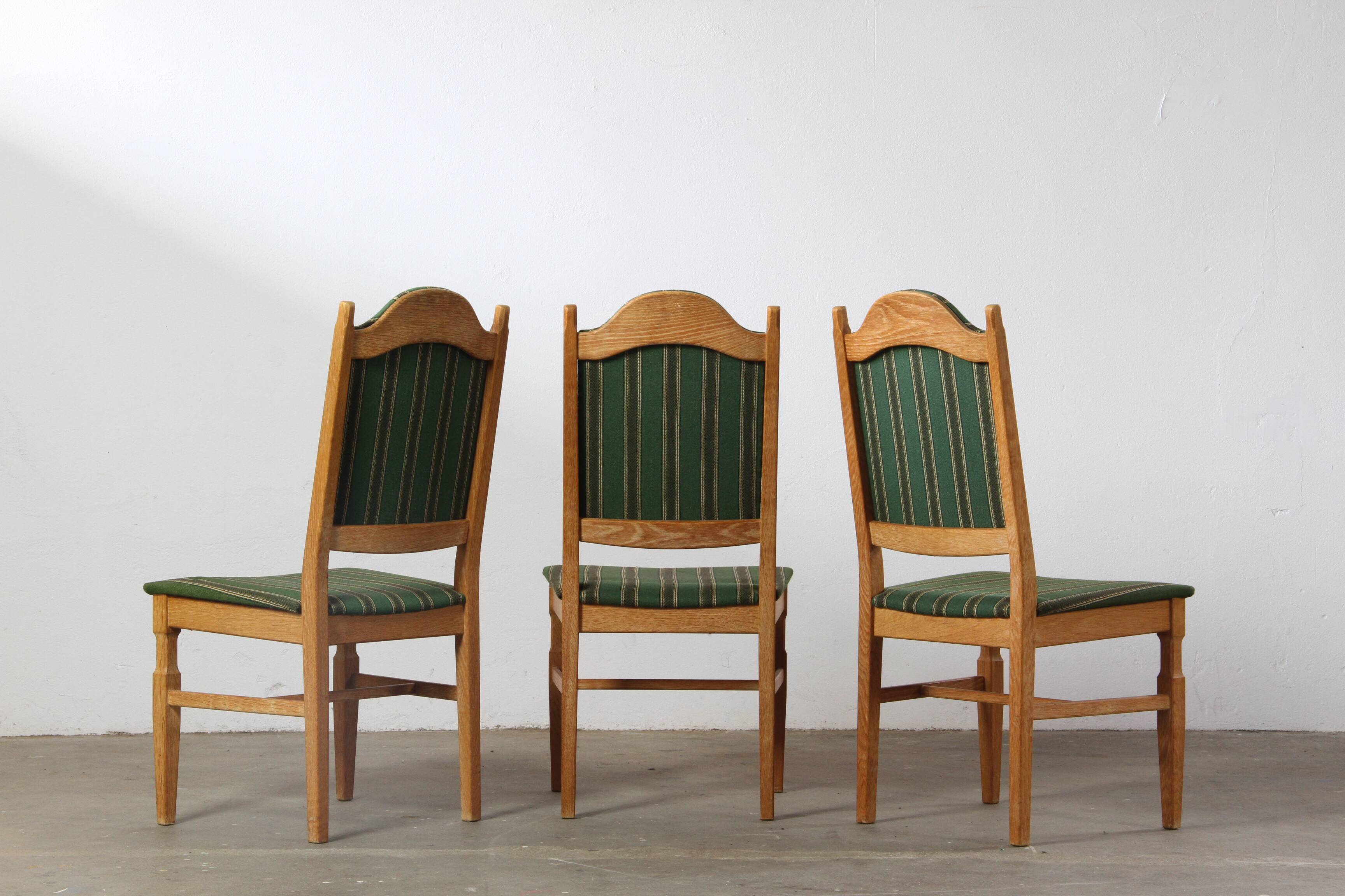 Vintage Danish Oak Dining Chairs, Henning Kjærnulf Style, 1960s, Set of 6