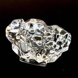 1970s Daum Crystal Table Candlestick, France