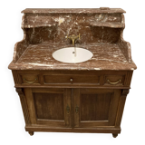 Red marble vanity unit