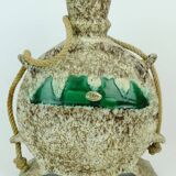 Fat lava jopeko vase with rope and unusual shape 1970s