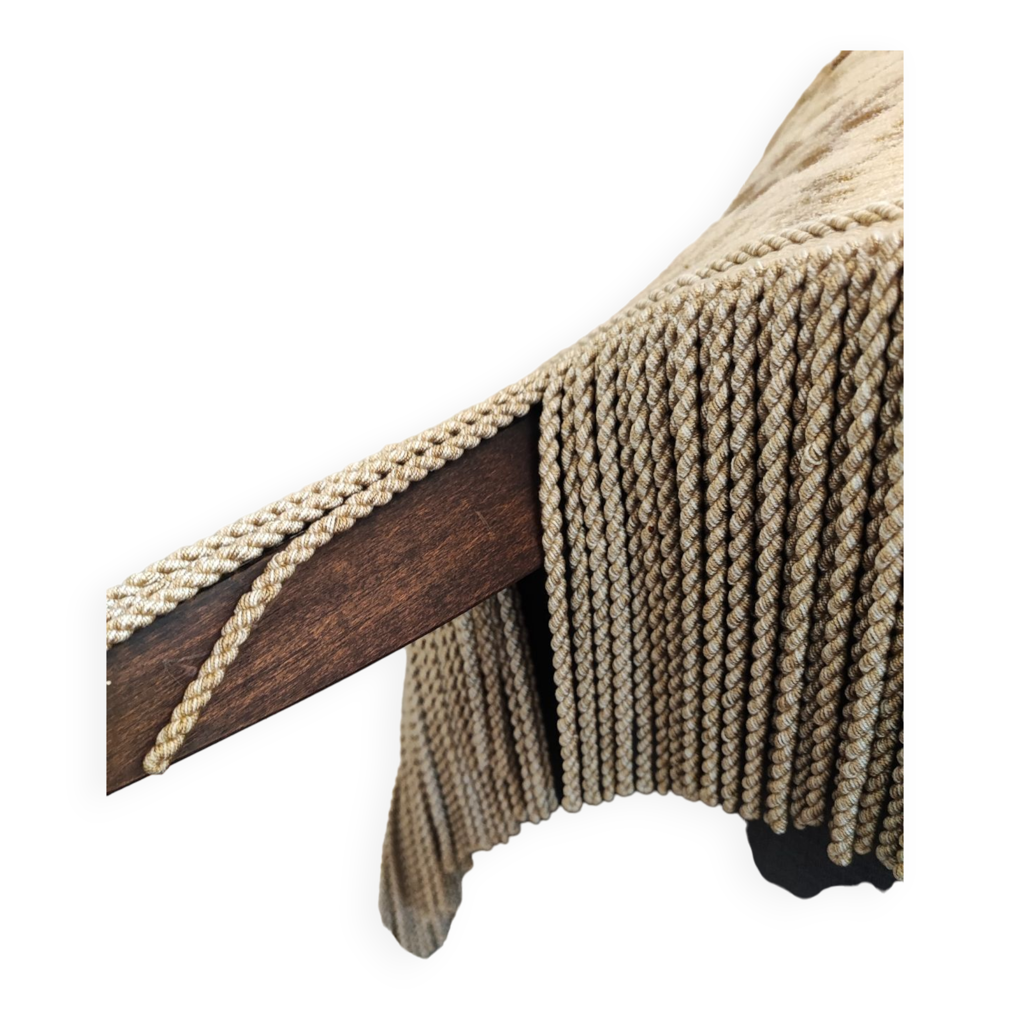 Vintage velvet toad armchair