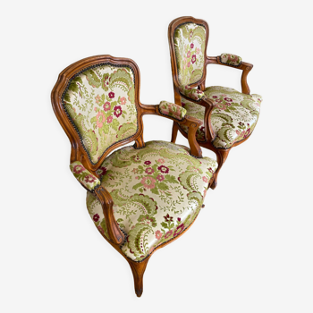 Louis XV style convertible armchairs