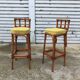 Paire de tabourets en rotin