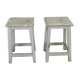 Paire de tabouret de peintre blanc vintage bois