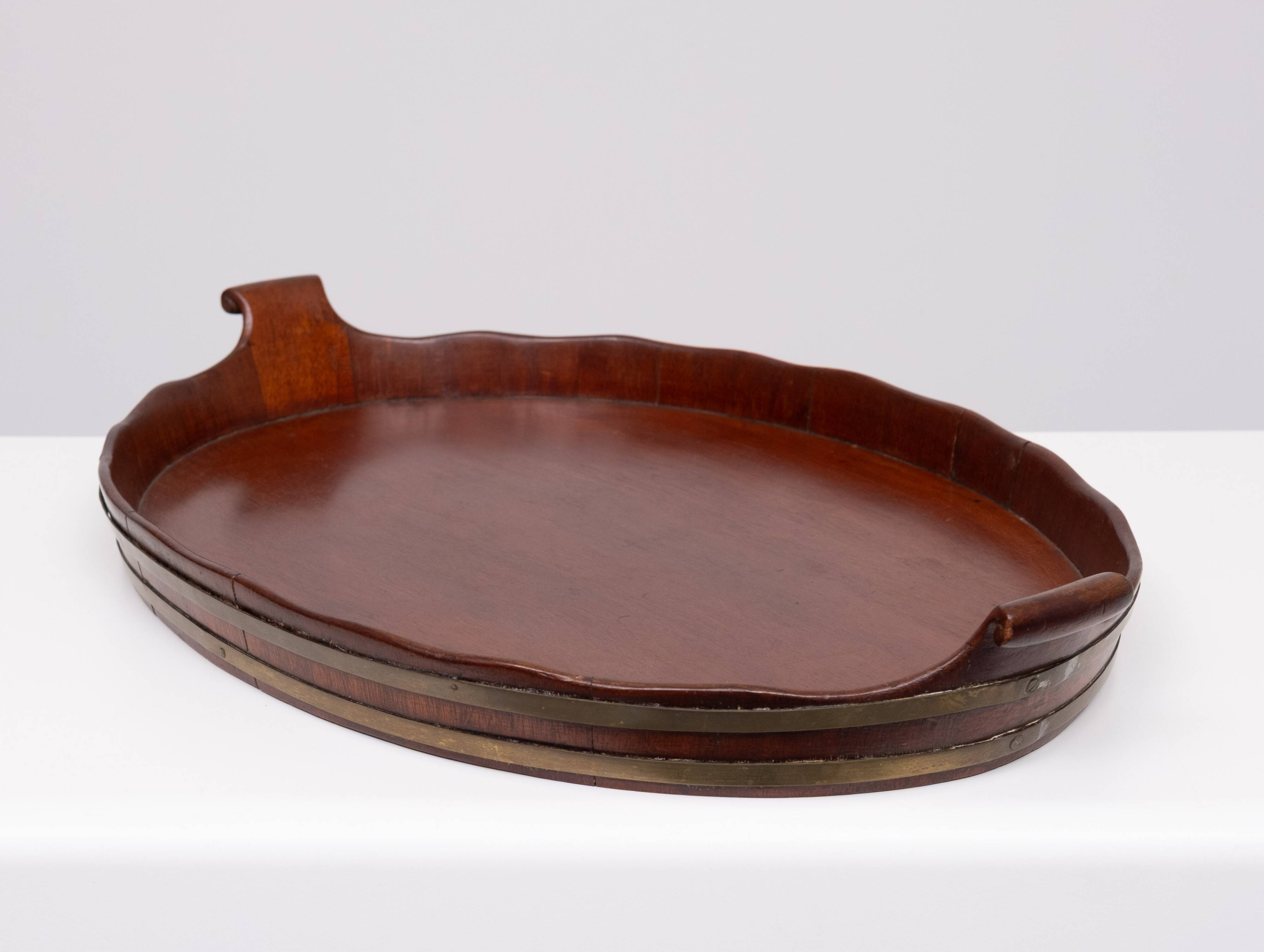 Antique Dutch Mahogany serving tray 1880s