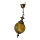 Murano amber glass and brass pendant lamp, Italy 1960s