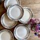 Set of 6 old flat plates model Cécile de HBCM