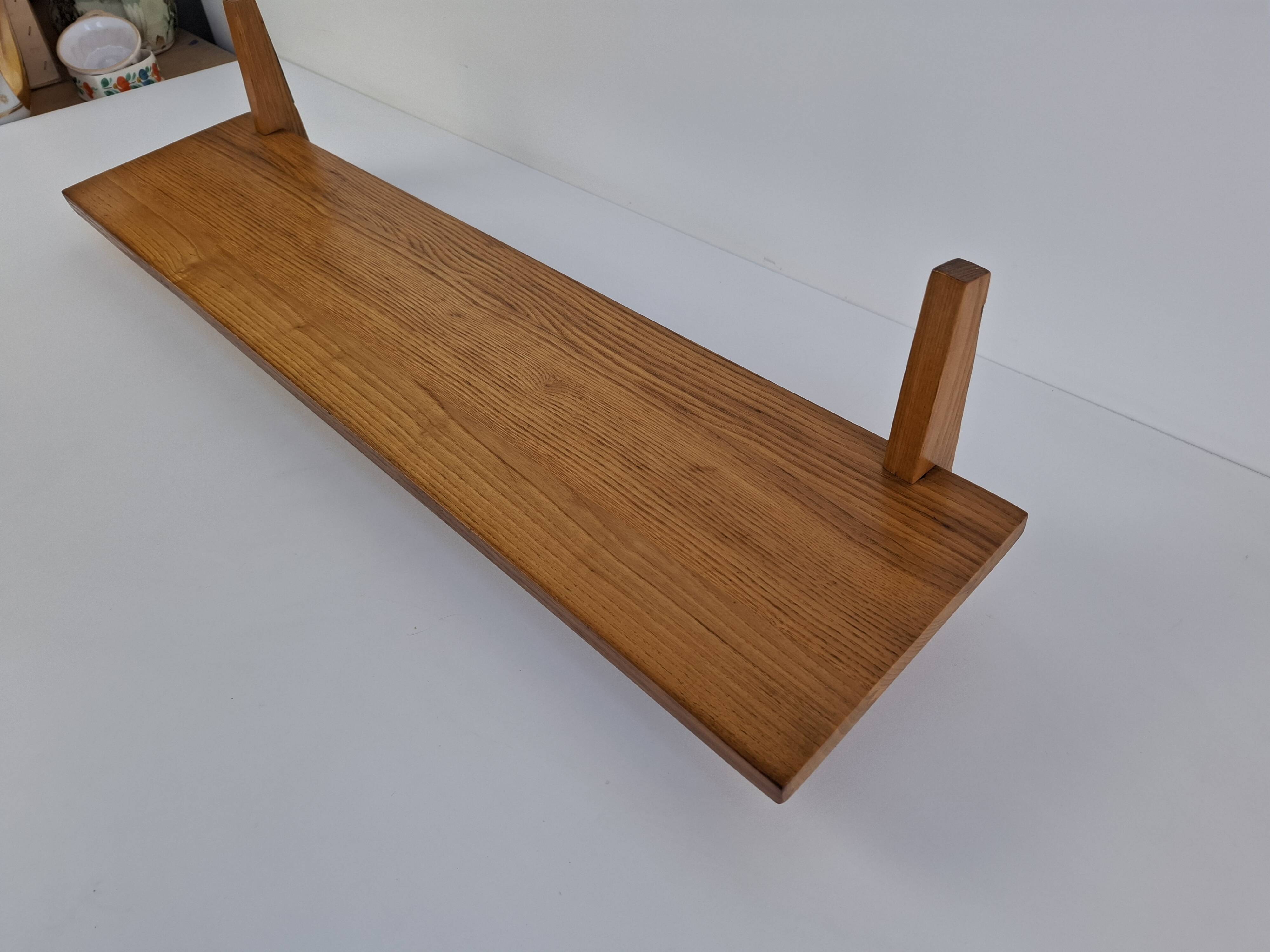Midcentury Czechoslovak Wooden Wall Shelf, 1960s