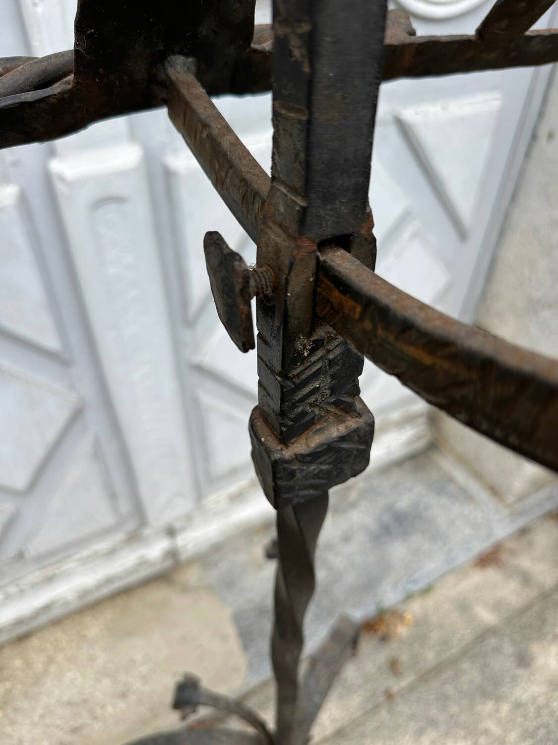 Ancient church lectern, wrought iron music stand