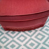 Pink velvet padded toad chair